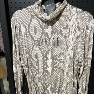 Forever 21 Plus Snake Print Bodysuit